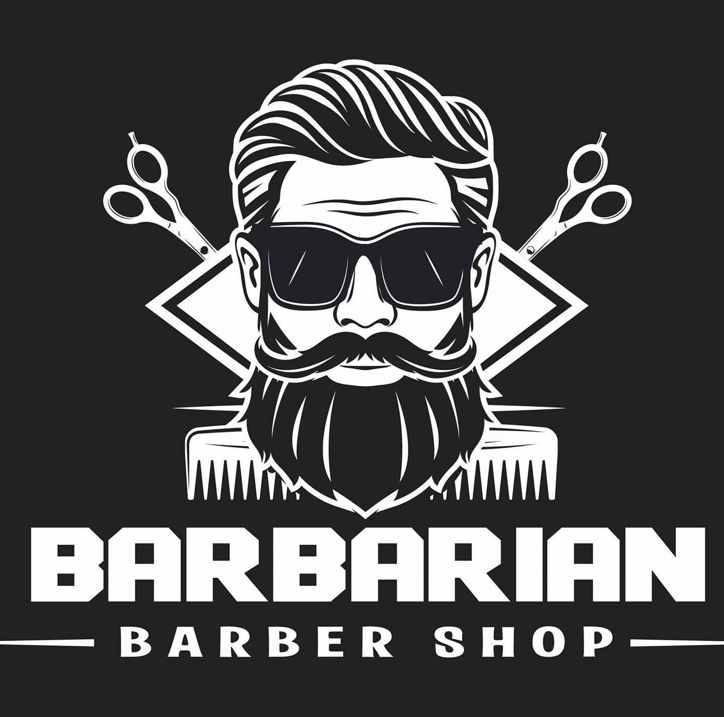 Лого на бизнес Barbarian barber shop