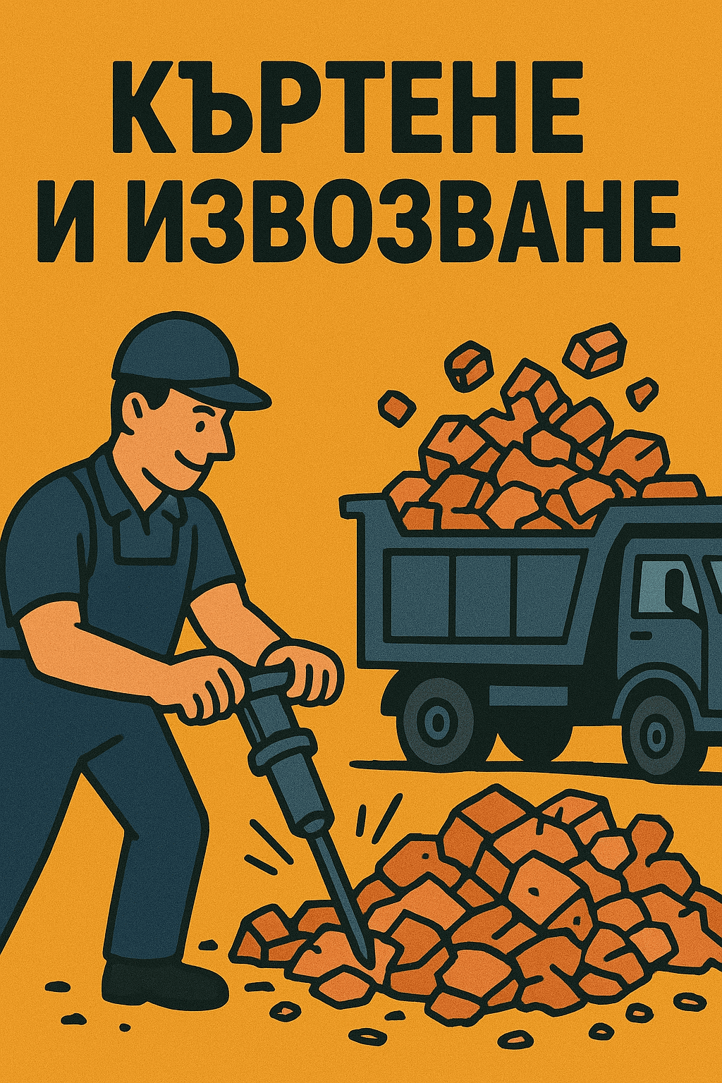 Челна снимка на услуга Къртене и извозване